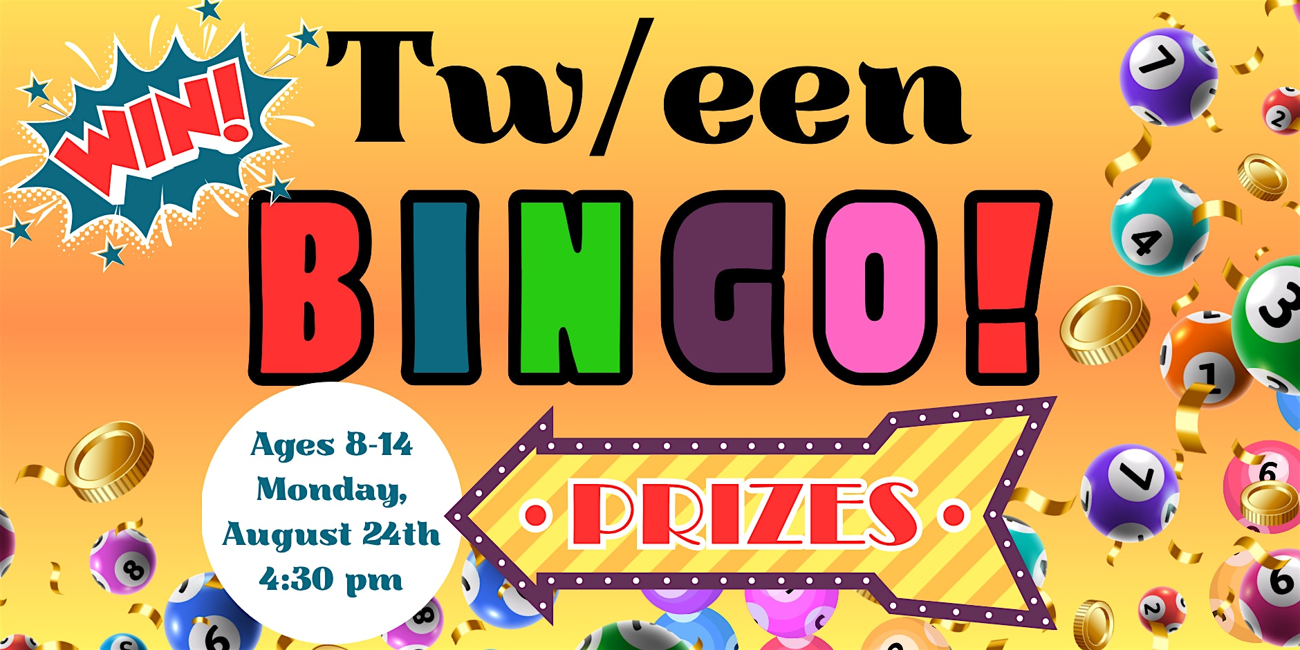 Tw/een Bingo! (Ages 8-14) @ Library Meeting Room